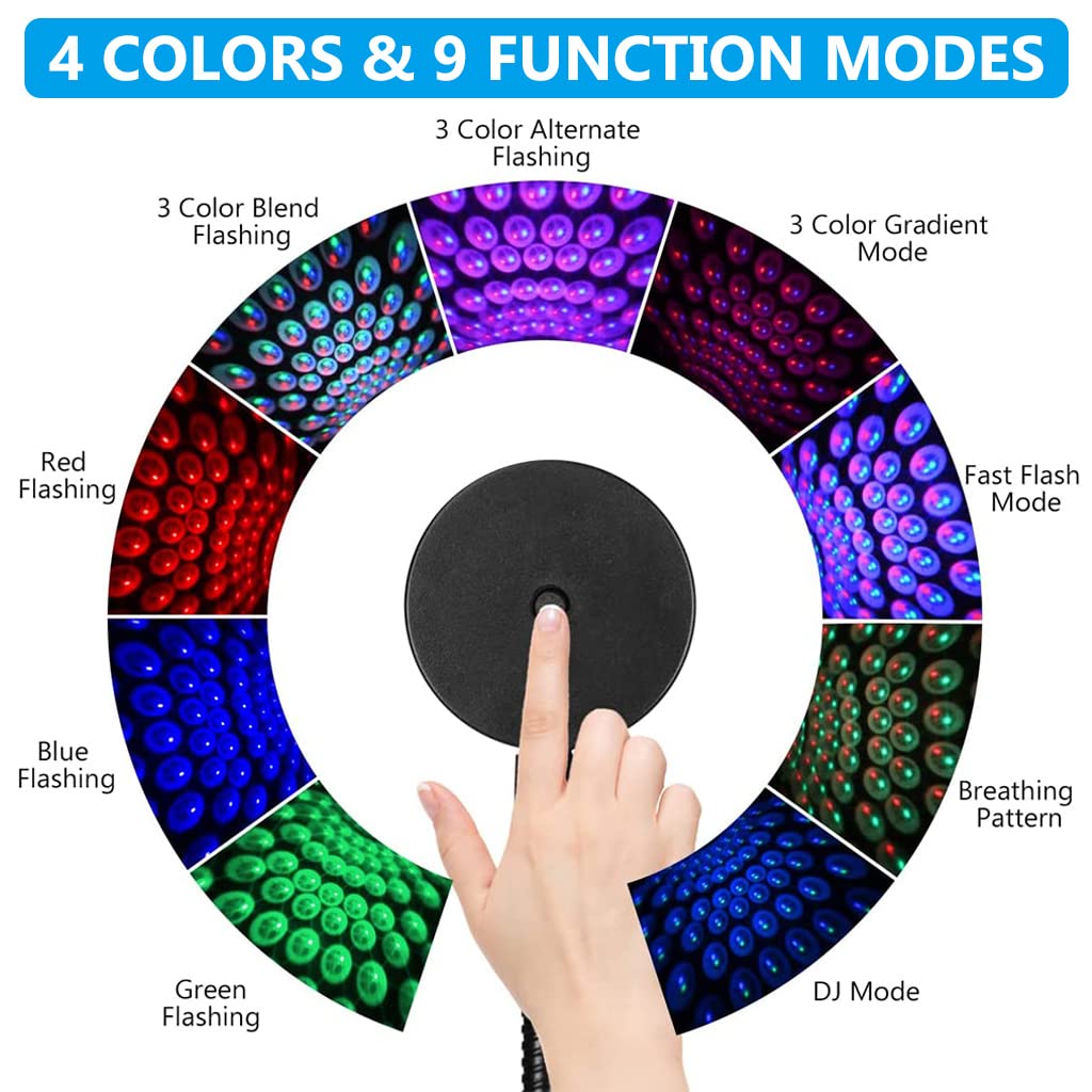 ZORBES LED Car Atmosphere Light, USB Car Roof Star Light Flexible Interior Car Night Lamp Decor, Atmosphere Ambient Star Light 360° Rotating Romantic Mini Disco Light RGB Light for Car ZORBES LED Car Atmosphere Light, USB Car Roof Star Light Flexible Interior Car Night Lamp Decor, Atmosphere Ambient Star Light 360° Rotating Romantic Mini Disco Light RGB Light for Car